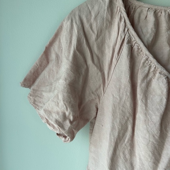 Madewell Lorelei Linen Blend Tiered Mini Dress Sz XS - Picture 6 of 12